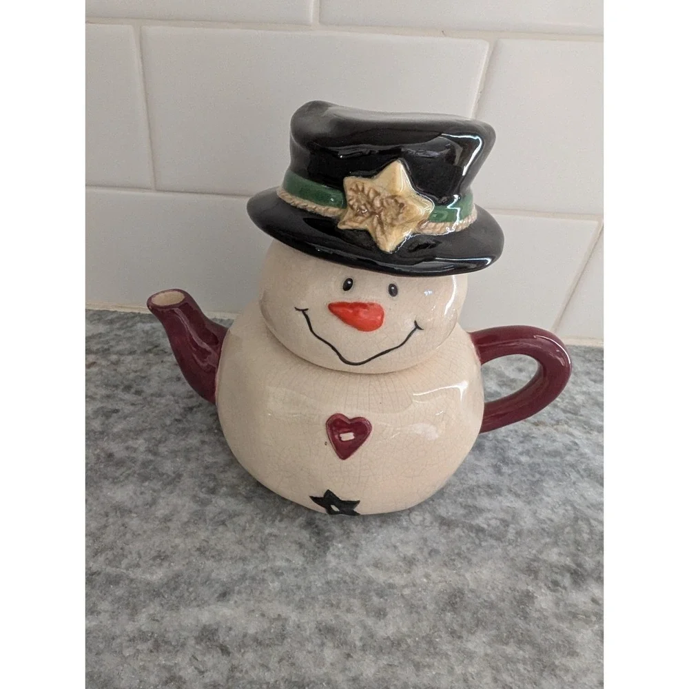 Bella Casa By Ganz‎ Cute Snowman Teapot